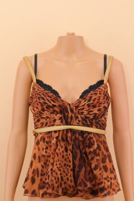 Dolce & Gabbana Leopard Bustier Top – IT 42