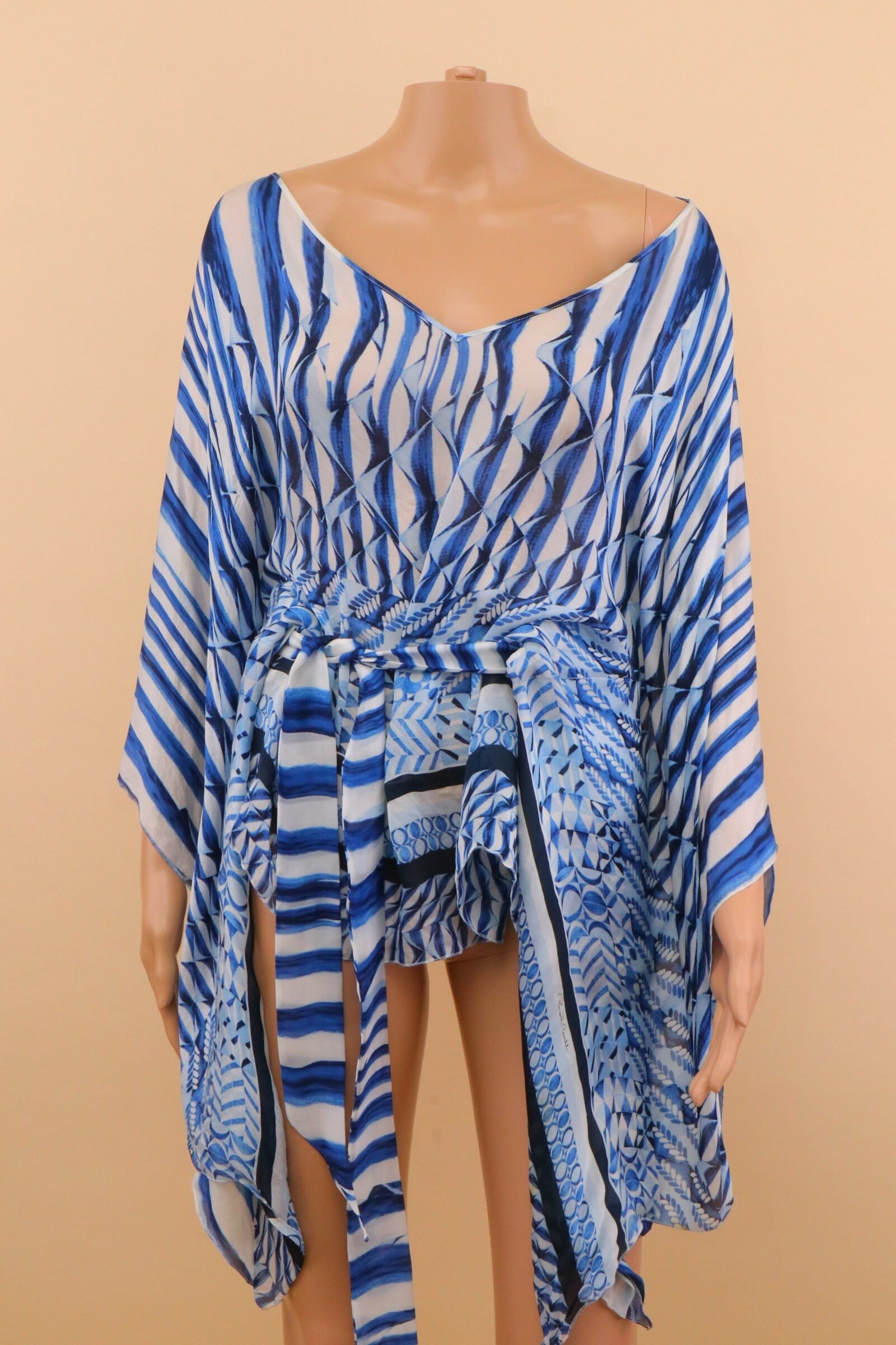 IMG_5948 Roberto Cavalli Silk Blouse with Belt – IT 42 - Image 1