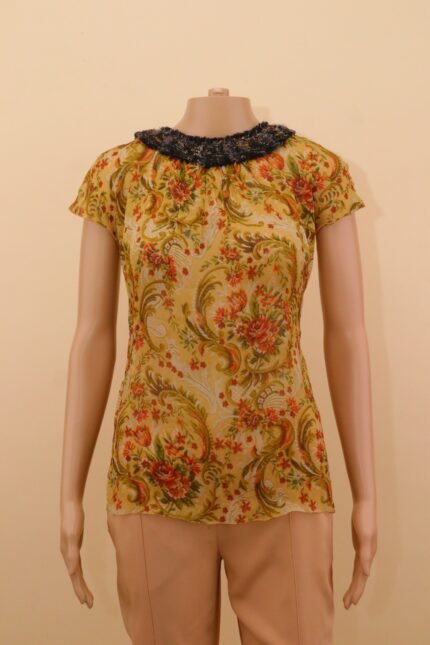 Dolce & Gabbana Floral Baroque Print Top – IT 44