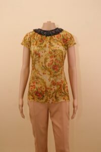 Dolce & Gabbana Floral Baroque Print Top – IT 44 - Image 3