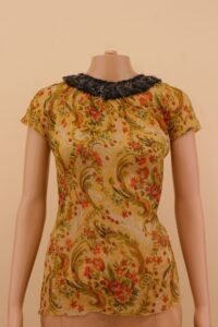 Dolce & Gabbana Floral Baroque Print Top – IT 44 - Image 2