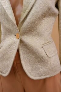 Dolce & Gabbana Gold Jacquard Tailored Blazer – IT 40 - Image 5