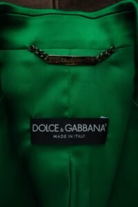 Dolce & Gabbana Emerald Satin Tailored Blazer – IT 40 - Image 7