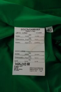 Dolce & Gabbana Emerald Satin Tailored Blazer – IT 40 - Image 8