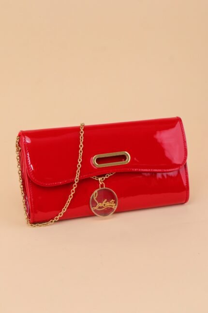 Christian Louboutin Patent-Leather Riviera Clutch