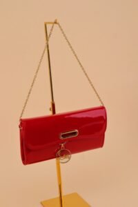 Christian Louboutin Patent-Leather Riviera Clutch - Image 9