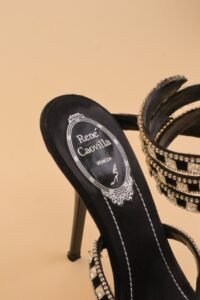 René Caovilla Crystal Spiral Heeled Sandals – IT 36.5 - Image 4