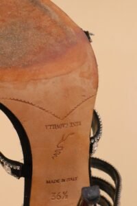 René Caovilla Crystal Spiral Heeled Sandals – IT 36.5 - Image 7