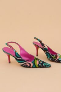Dolce & Gabbana Printed Slingback Heels – EU 37 - Image 2