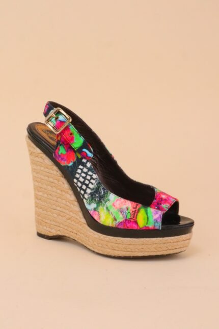 Roberto Cavalli Printed Wedge Espadrilles – IT 40