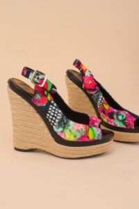 Roberto Cavalli Printed Wedge Espadrilles – IT 40 - Image 2