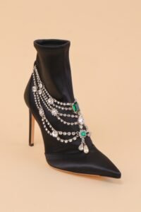 Jimmy Choo Crystal Embellished Satin Ankle Boots – IT 38.5