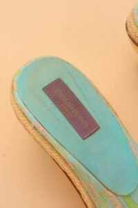 Vintage Blue Emilio Pucci Kitten Mules - 37 - Image 5