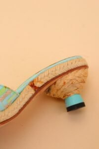 Vintage Blue Emilio Pucci Kitten Mules - 37 - Image 6