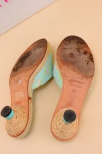 Vintage Blue Emilio Pucci Kitten Mules - 37 - Image 8