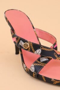 Vintage Gucci Satin Print Sandal - 38 - Image 5