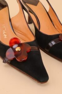 Louis Vuitton Flower Slingback Pumps 36.5 - Image 7