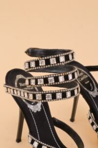 René Caovilla Crystal Spiral Heeled Sandals – IT 36.5 - Image 4