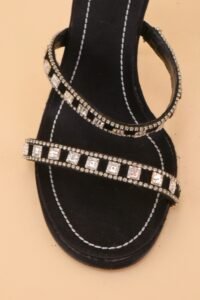 René Caovilla Crystal Spiral Heeled Sandals – IT 36.5 - Image 7