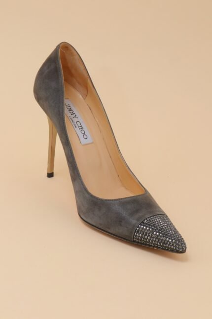 Jimmy Choo Crystal Cap-Toe Pumps – Size 37