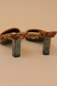 Chanel Vintage Giraffe Print Sandals – Size 35 - Image 7