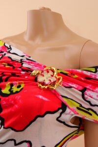 Roberto Cavalli S/S 2005 Floral Off-Shoulder Dress – S - Image 3