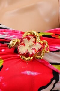 Roberto Cavalli S/S 2005 Floral Off-Shoulder Dress – S - Image 4