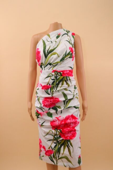 Dolce & Gabbana Floral One-Shoulder Dress – IT 44