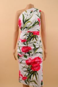 Dolce & Gabbana Floral One-Shoulder Dress – IT 44 - Image 2