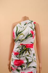Dolce & Gabbana Floral One-Shoulder Dress – IT 44 - Image 3