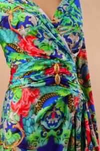 Roberto Cavalli Printed Wrap Maxi Dress – XL - Image 2