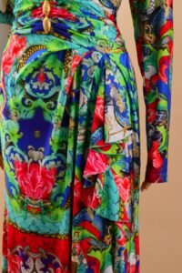 Roberto Cavalli Printed Wrap Maxi Dress – XL - Image 3