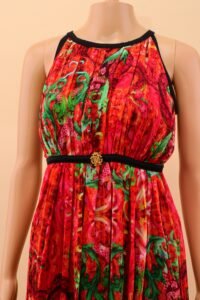 Roberto Cavalli Printed Pleated Maxi Dress – Size S - Image 3