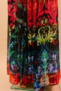Roberto Cavalli Printed Pleated Maxi Dress – Size S - Image 5