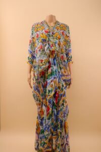 Dolce & Gabbana Majolica Print Silk Kaftan Dress – IT 46