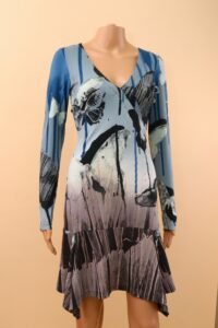 Roberto Cavalli Abstract Butterfly Print Dress – IT 40 - Image 2