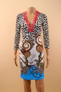 Roberto Cavalli Embellished Printed Dress – IT 42 - Image 2