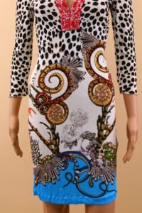 Roberto Cavalli Embellished Printed Dress – IT 42 - Image 3