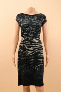 Roberto Cavalli Zebra Print Midi Dress – IT 46