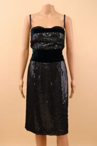 Dolce & Gabbana Sequin & Velvet Midi Dress – IT 42