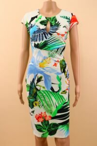 Roberto Cavalli Tropical Print Sheath Dress – IT 44 - Image 2