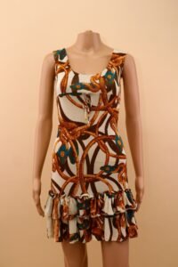 Roberto Cavalli Golden Snake Mini Dress – S