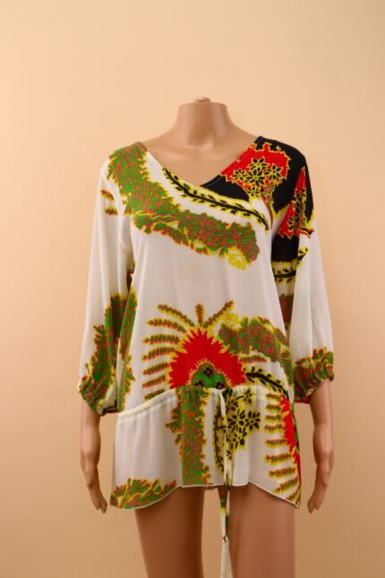 Roberto Cavalli Silk Blend Printed Tunic – XL