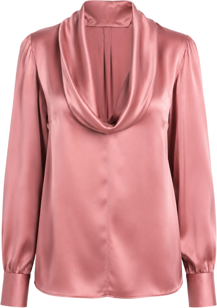 Picsart_26-06-10_11-58-03-598 Dolce & Gabbana Draped Silk Satin Blouse – IT 40 - Image 1