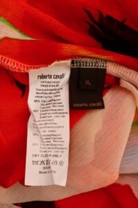 Roberto Cavalli poppy-print asymmetric halterneck dress – XL - Image 8
