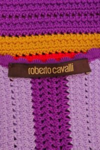 Roberto Cavalli multicoloured crochet lace-up top – IT 42 - Image 5
