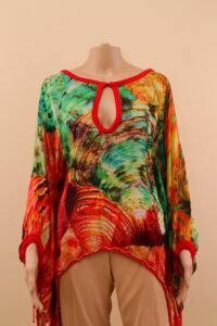 Roberto Cavalli Printed Silk Kaftan Blouse - IT 38 - Image 3