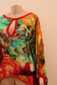 Roberto Cavalli Printed Silk Kaftan Blouse - IT 38 - Image 9
