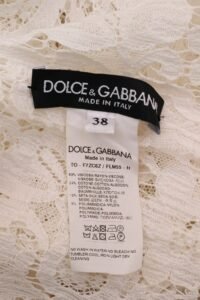 Dolce & Gabbana anchor-button floral lace mini dress – IT 38 - Image 5
