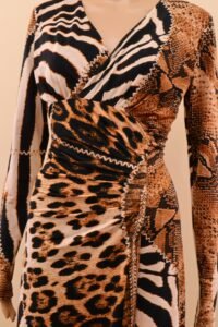 Roberto Cavalli Mixed Animal-Print Maxi Dress – S - Image 4